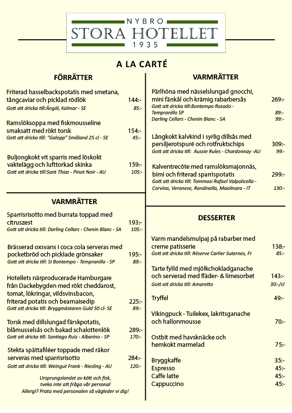 a la carte