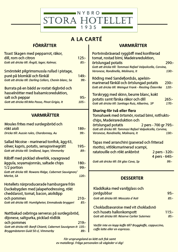 a la carte
