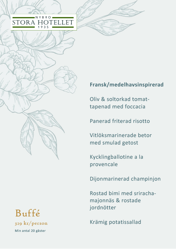 Fransk medelhavsinspirerad buffe