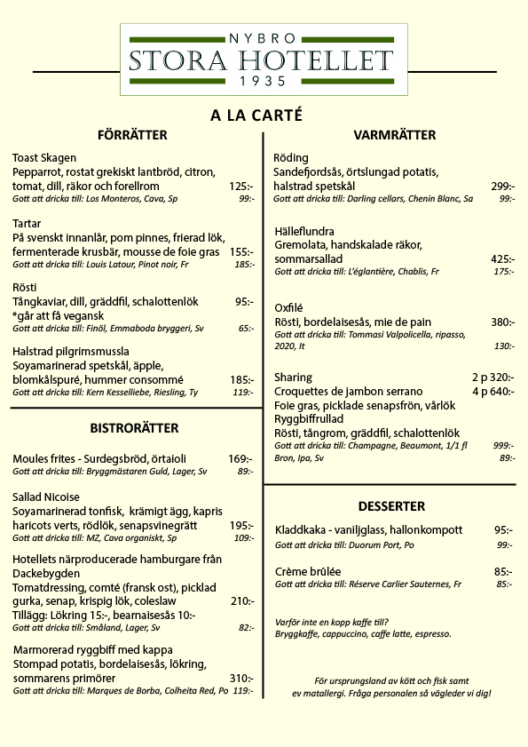 a la carte